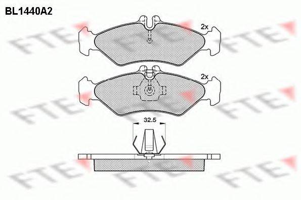 FTE BL1440A2 Комплект тормозных колодок, дисковый тормоз