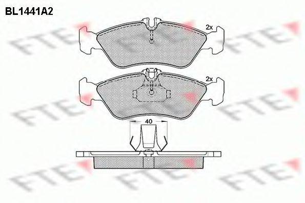 FTE BL1441A2 Комплект тормозных колодок, дисковый тормоз