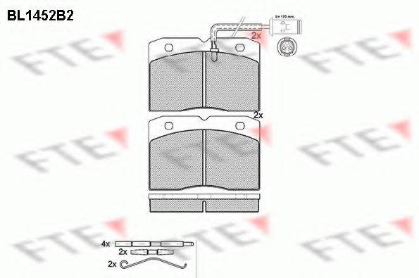 FTE BL1452B2 Комплект тормозных колодок, дисковый тормоз