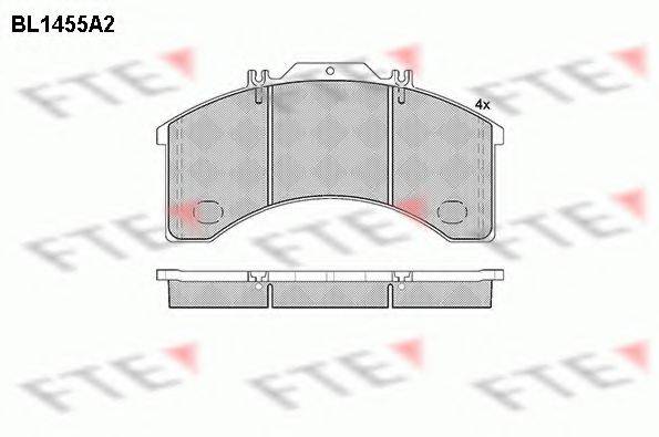 FTE BL1455A2 Комплект тормозных колодок, дисковый тормоз