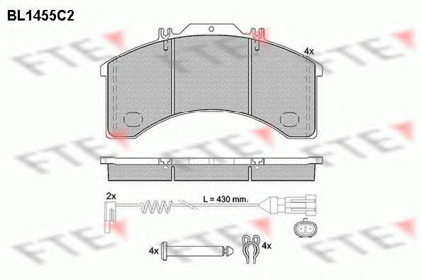 FTE BL1455C2 Комплект тормозных колодок, дисковый тормоз