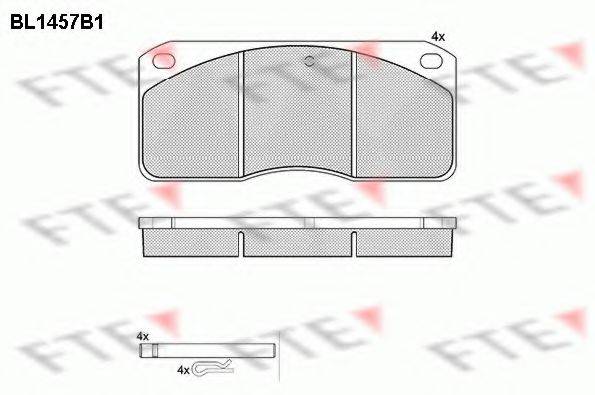 FTE BL1457B1 Комплект тормозных колодок, дисковый тормоз