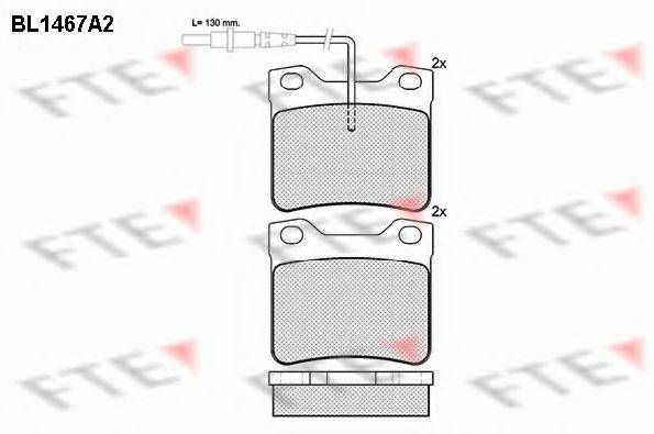 FTE BL1467A2 Комплект тормозных колодок, дисковый тормоз