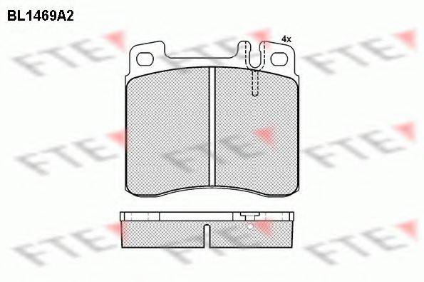 FTE BL1469A2 Комплект тормозных колодок, дисковый тормоз