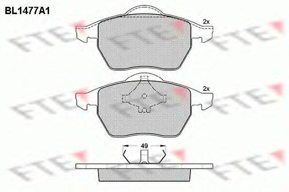 FTE BL1477A1 Комплект тормозных колодок, дисковый тормоз