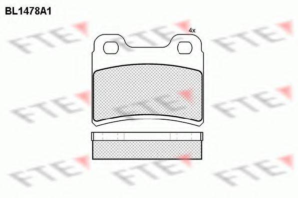 FTE BL1478A1 Комплект тормозных колодок, дисковый тормоз