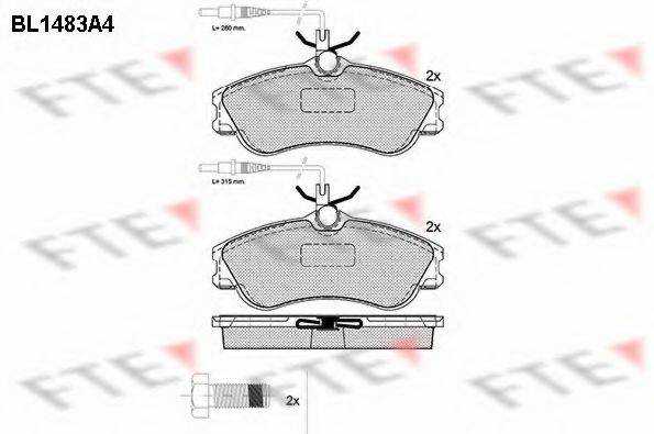 FTE BL1483A4 Комплект тормозных колодок, дисковый тормоз