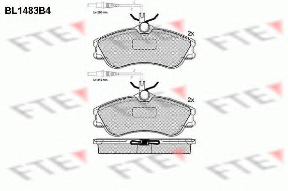 FTE BL1483B4 Комплект тормозных колодок, дисковый тормоз