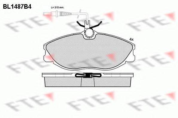 FTE BL1487B4 Комплект тормозных колодок, дисковый тормоз