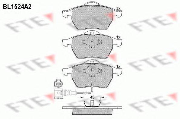 FTE BL1524A2 Комплект тормозных колодок, дисковый тормоз