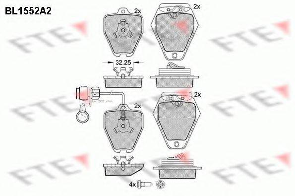 FTE BL1552A2 Комплект тормозных колодок, дисковый тормоз