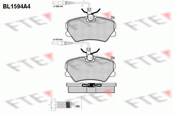 FTE BL1594A4 Комплект тормозных колодок, дисковый тормоз