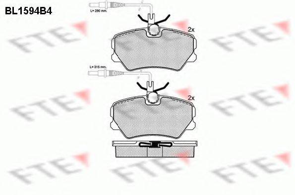 FTE BL1594B4 Комплект тормозных колодок, дисковый тормоз