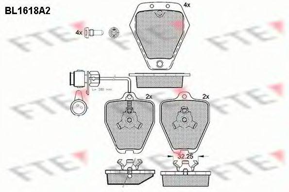 FTE BL1618A2 Комплект тормозных колодок, дисковый тормоз