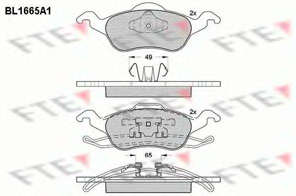 FTE BL1665A1 Комплект тормозных колодок, дисковый тормоз
