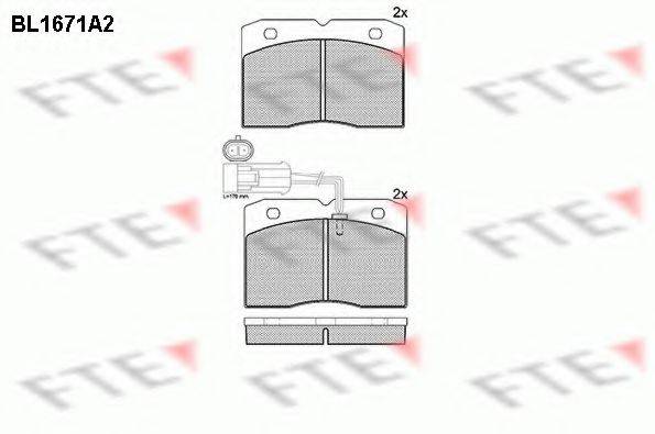 FTE BL1671A2 Комплект тормозных колодок, дисковый тормоз