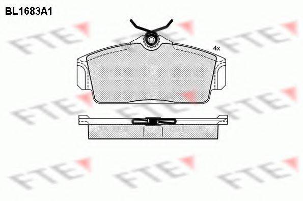 FTE BL1683A1 Комплект тормозных колодок, дисковый тормоз