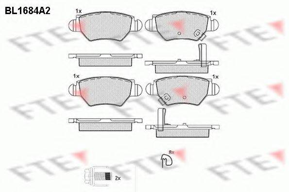 FTE BL1684A2 Комплект тормозных колодок, дисковый тормоз