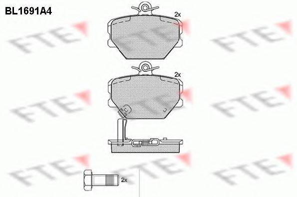 FTE BL1691A4 Комплект тормозных колодок, дисковый тормоз