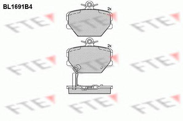 FTE BL1691B4 Комплект тормозных колодок, дисковый тормоз