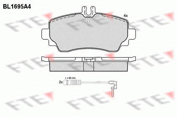 FTE BL1695A4 Комплект тормозных колодок, дисковый тормоз