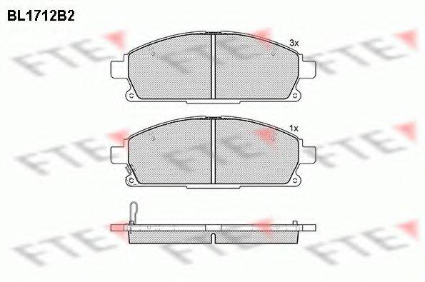 FTE BL1712B2 Комплект тормозных колодок, дисковый тормоз