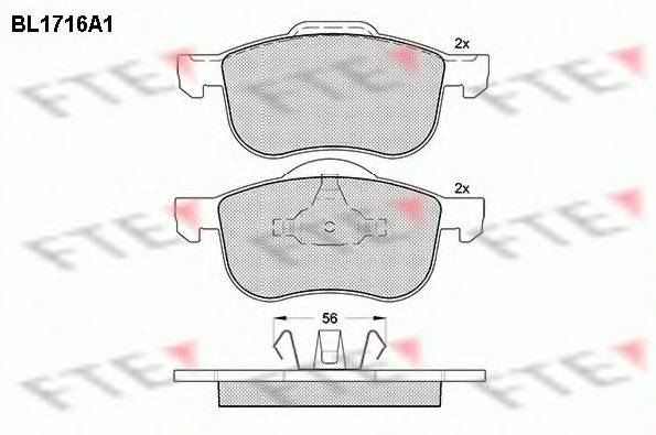 FTE BL1716A1 Комплект тормозных колодок, дисковый тормоз