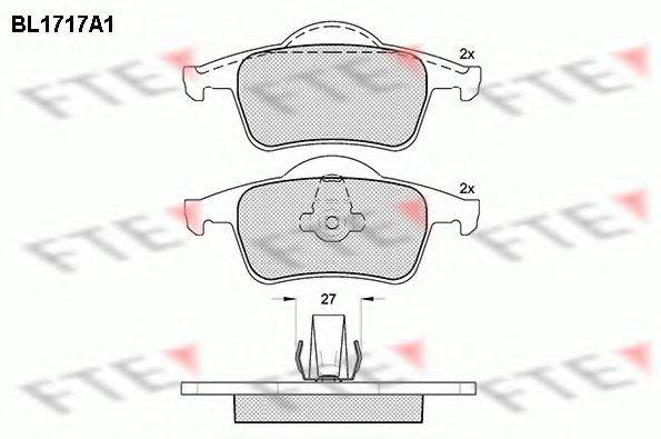 FTE BL1717A1 Комплект тормозных колодок, дисковый тормоз