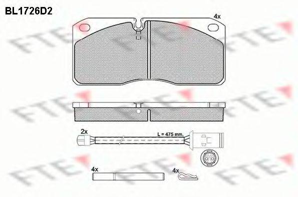 FTE BL1726D2 Комплект тормозных колодок, дисковый тормоз