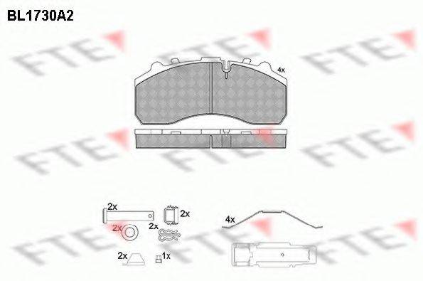 FTE BL1730A2 Комплект тормозных колодок, дисковый тормоз