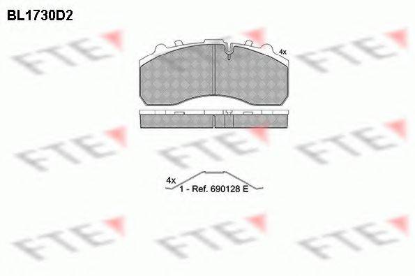 FTE BL1730D2 Комплект тормозных колодок, дисковый тормоз