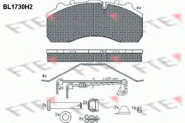 FTE BL1730H2 Комплект тормозных колодок, дисковый тормоз