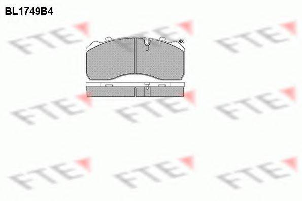 FTE BL1749B4 Комплект тормозных колодок, дисковый тормоз