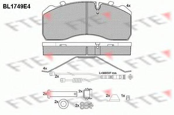 FTE BL1749E4 Комплект тормозных колодок, дисковый тормоз