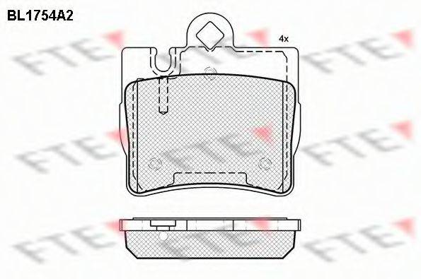 FTE BL1754A2 Комплект тормозных колодок, дисковый тормоз