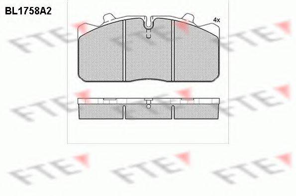 FTE BL1758A2 Комплект тормозных колодок, дисковый тормоз