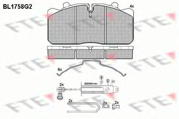 FTE BL1758G2 Комплект тормозных колодок, дисковый тормоз