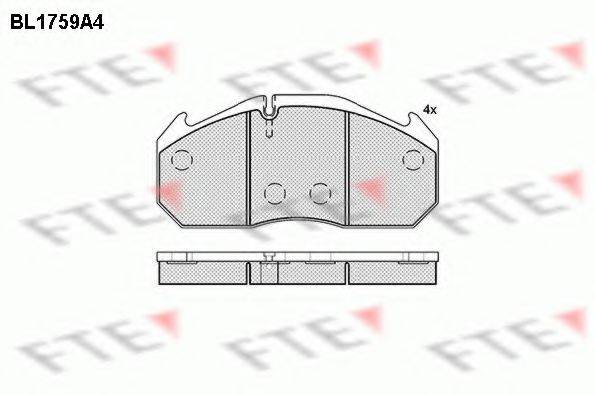 FTE BL1759A4 Комплект тормозных колодок, дисковый тормоз