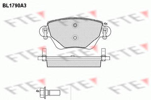 FTE BL1790A3 Комплект тормозных колодок, дисковый тормоз