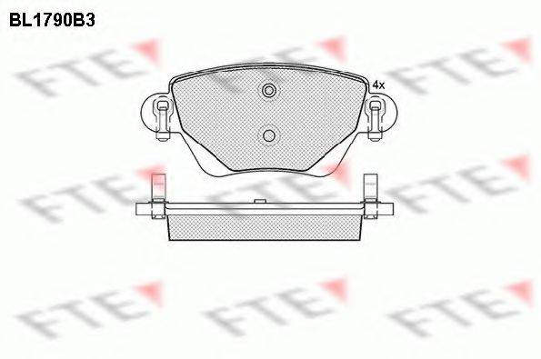 FTE BL1790B3 Комплект тормозных колодок, дисковый тормоз