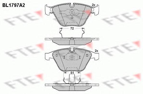 FTE BL1797A2 Комплект тормозных колодок, дисковый тормоз