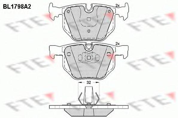 FTE BL1798A2 Комплект тормозных колодок, дисковый тормоз