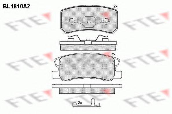 FTE BL1810A2 Комплект тормозных колодок, дисковый тормоз