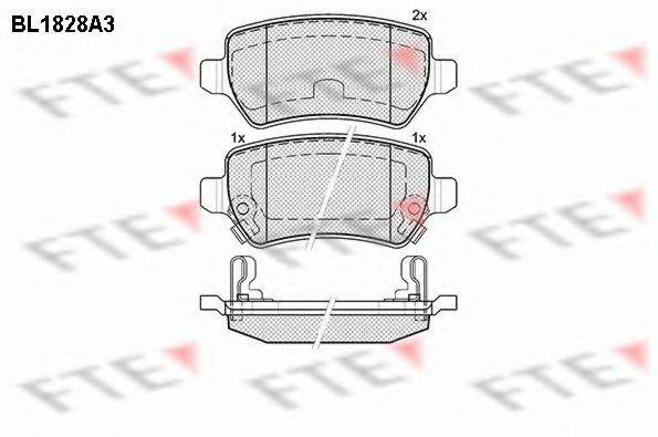 FTE BL1828A3 Комплект тормозных колодок, дисковый тормоз