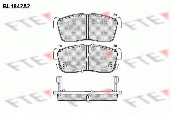 FTE BL1842A2 Комплект тормозных колодок, дисковый тормоз