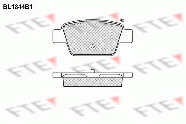 FTE BL1844B1 Комплект тормозных колодок, дисковый тормоз