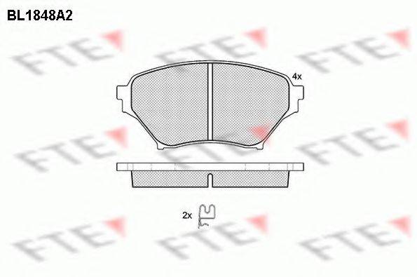 FTE BL1848A2 Комплект тормозных колодок, дисковый тормоз