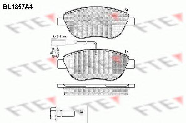 FTE BL1857A4 Комплект тормозных колодок, дисковый тормоз