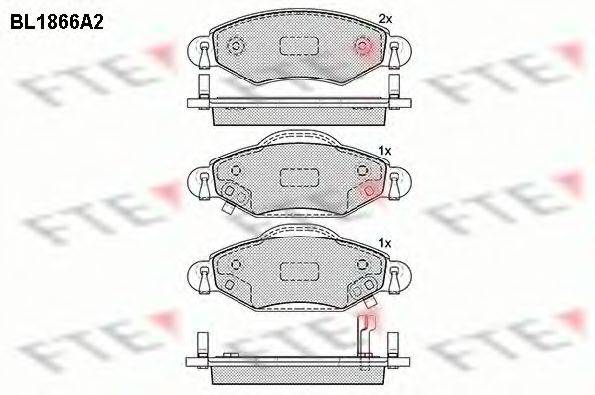 FTE BL1866A2 Комплект тормозных колодок, дисковый тормоз