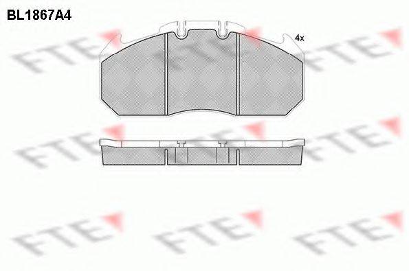 FTE BL1867A4 Комплект тормозных колодок, дисковый тормоз